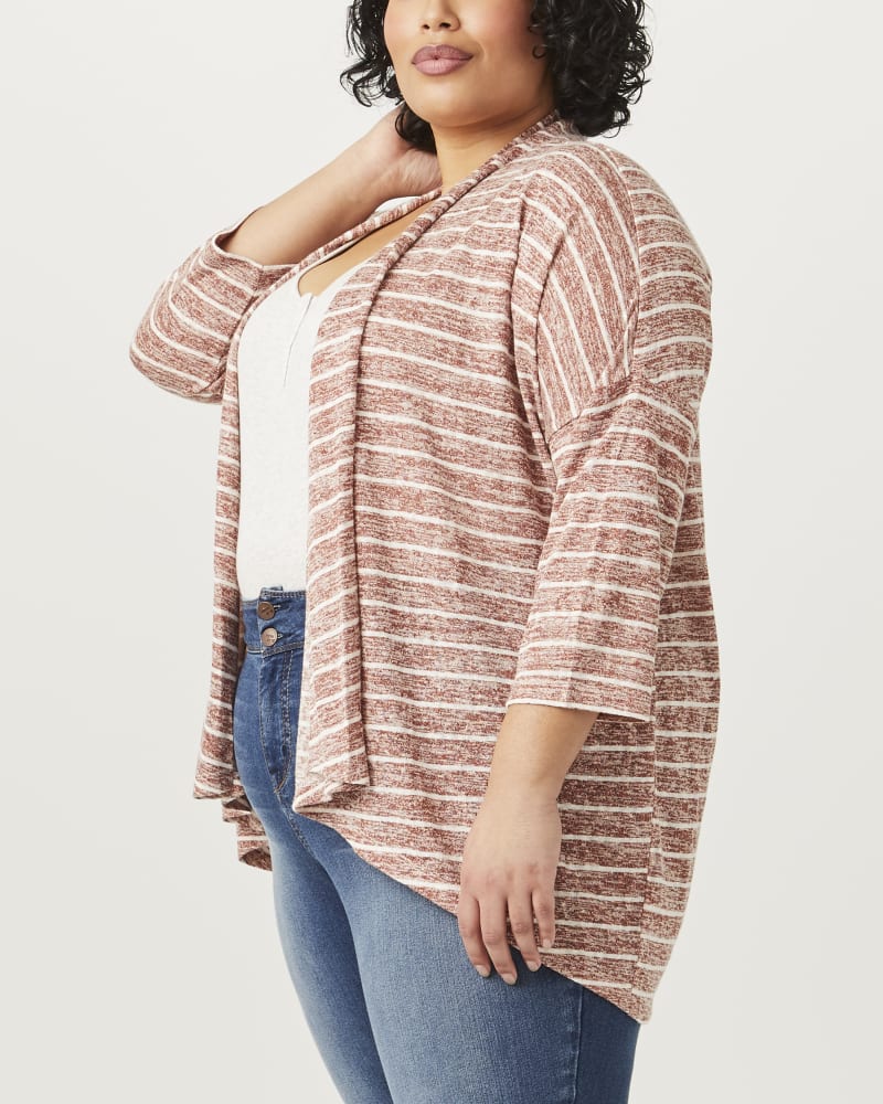 Side of plus size Gina Open Cardigan by Downing Studio | Dia&Co | dia_product_style_image_id:155567